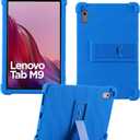 Case for Lenovo Tab M9 Cover 9.0 inch (TB-310FU,2023 Released), Kids Friendly Soft Silicone Adjustable Stand Cover for Lenovo Tab M9 Tablet (Blue)