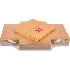 Kraft Vinyl Record Shipping Boxes, 12.8x12.8x1 inch, Easy-Fold, Multi-Depth LP Mailers with Fragile Stickers, 20 Pack