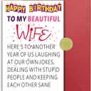 2 x Funny Birthday Card for Wife - Romantic Happy Birthday Card Gift for Women from Husband, Thoughtful Gift Decoration Ideas for Her (02)