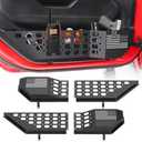 DIAMOOKY Metal Front Door Pocket Storage Box for Jeep Wrangler JL JLU 4XE 2018-2025 & Gladiator JT 2020-2022 2023 2024 2025 Accessories Door Storage Organizer Molle Panels (Not for Power Seats), 2PCS