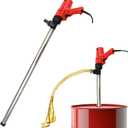 1980W Electric Fuel Transfer Barrel Pump, 110V 11000RPM,for 55Gallon Electric Transfer Pumps with 36in Stainless Steel Tube and 6.6ft Steel Wire Hose, for Diesel,Kerosene,White oiletc