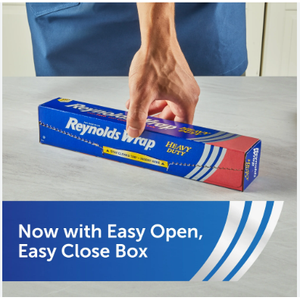 Reynolds Wrap Heavy Duty Aluminum Foil Roll, Thick Heavy Duty Foil for Added Strength and Durability, Secure Easy Open and Close Tab, 12 Inches Wide, 50 Sq. Ft. (Silver)