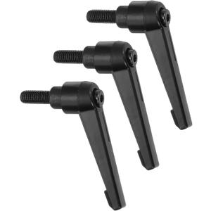 uxcell 3Pcs M8 x 16mm Adjustable Knobs Handle Male Thread Push Button Ratchet Quick Release Locking Rotating Bolt for Lathe Machinery, Black