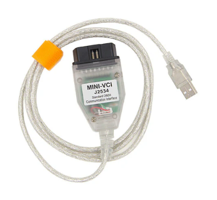 MiniVCI J2534 Cable Firmware 1.4.1 for Toyota Techstream, Toyota Tis Cable,Techstream Software
