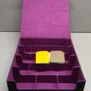 ZLCA Card Storage Box for MTG PTCG, Commander Deck Box Holds 3200+ Cards, Trading Card Storage Case with 4 Stoppers, Card Organizer for TCG Sport Cards(Black&Purple)