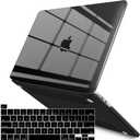 IBENZER Compatible with MacBook Pro 13 Inch Case M2 M1 2026 2025 2024 2023 2022 A2338 A2289 A2251 A2159 A1989 A1706 A1708, Hard Shell Case & Keyboard Cover for Mac Pro 13, Crystal Black, T13CYBK+1