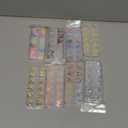 8 Boxes 3D Nail Charms Kit Rhinestones Colorful Crystals Clear Multi Shape Half Round Pearls Butterfly Diamond White Pink Craft Supplies DIY Accessories