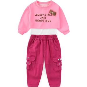 Peacolate 2-7T Spring Fall Summer Little Girls 3pcs Clothing Set White Tank Top Green T Shirt and Jeans for Kids Baby (5-6 Years)