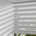 MYshade Cordless Zebra Blinds with Free-Stop Function - Dual Layer Light Filtering & Privacy Sheer Shades for Day and Night - Easy Install Window Shades for Home, Living Room, 40" W x 64" H,Grey