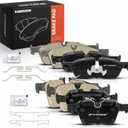 A-Premium Front and Rear Ceramic Brake Pads Set Compatible with Jaguar & Land Rover Models - XE2017-2019, F-Pace/XF 2017-2020, E-Pace 18-19, Range Rover Evoque, Range Rover Velar, Discovery Sport