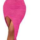 Womens 2 Piece Outfits Sexy Club Outwear Night Out Crop Top and Bodycon Skirt Set Dresses (Pink, S)