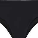 Girls Swim Bikini Bottoms with Fully Lined, UPF 50+ Sun Protection Swimsuit Soft Quick-Dry for Beach Pool (Black), Size 14