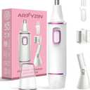 AREYZIN Nose Hair Trimmer for Women-2025 Professional Painless Eyebrow Trimmer and Nose Trimmer Facial Hair Removal Nasal Hair Clippers Professional, Easy to Clean, Dual-Edge Blade,White