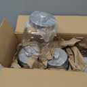 Glass Cookie Jars for Kitchen Counter Set of 3 Glass Penny Jar, Candy Jar with Metal Airtight Lid (55 Ounce)