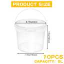 HFYZZ 10 Pack Maple Syrup Collection Buckets, 5 L Clear Plastic Maple Syrup Tapping Container with Lids for Experts or Beginners Maple Birch Syrup Collection Supplies (EXP 12/31/36)