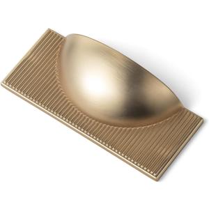 Goo-Ki Champagne Bronze Zinc Alloy Cabinet Drawer Pull - 2.5''(64mm) Hole Center Striped Decorations Cabinet Handle Hardware for Bedroom, Kitchen, 6 Pack