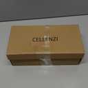 CELLENZ Strappy Women High Heels: 3.4 Inch Sexy Wide Heel Sandals, Square Open Toe Heeled, Comfortable Prom Party Wedding Shoes, Size 9.5