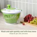 Cuisinart Salad Spinner- Wash, Spin & Dry Salad Greens, Fruits & Vegetables, 3qt, CTG-00-SSAS