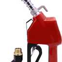3/4" Inch Red NPT Automatic Shut-Off Fuel Nozzle,Fuel Hose Swivel,16GPM High Flow,BP Hand Guard,Hanging Hook 13/16" Spout,Fuel Transfer Pump Nozzle For Gasoline,Diesel,up to B20,E15,Kerosene