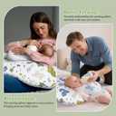 Nursing Pillow & Breastfeeding Pillow Ergonomic C-Shape for Breastfeeding & Bottle Feeding, Standard Size Breathable with Washable Cover, Hypoallergenic,Tummy Time & Sitting Support (0-12Months)