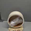 Sonwyoung 2 Pcs S, 7.9 Inch Wooden Hamster Wheels and Wood Hamster Water Bottle Set Guinea Pig Running Silent Exercise Wheels Small Animal Water Dispenser Stand Holder for Guinea Pig Gerbil