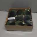 Velvet Ornaments for Christmas Tree Decorations - Moss Green Xmas Ball Ornament for Indoor Holiday Decor - Shatterproof Christmas Bulbs Ornaments 80mm 3.15inch - Pack of 9