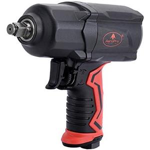 AEROPRO TOOLS 1/2-Inch Composite Air Impact Wrench(A301), Twin Hammer, 1200FT-LBS Max Loosening Torque, 7000RPM, Heavy Duty Pneumatic Impact Gun, for Auto Repair, Tire Shop