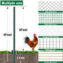 Amagabeli Heavy Duty Metal Fence Posts 4 Feet 10 Pack No Dig Garden U Post Stakes for Wire Fence Temporary Fencing Electric Fence Wire Safety Fence Mesh Fence Garden Fencing T Post for Yard Green