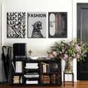 Trendy Leopard Canvas Wall Art Fashion Cheetah Lucky Skateboard Wall Decor Pictures Funky Vintage Preppy Luxury Aesthetic Posters Prints for Girly Bedroom Apartment Dorm Decoration 16x24in
