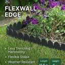 DAIM FlexWall Edge Landscape Edging, Fancy Garden Edging for Landscaping, Sturdy Garden Fencing & Landscape Border that Retain Soil & Stop Weeds, for Landscaping & Fencing Project, Black, 6" x 16.5 ft
