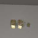 JQK 1/2 Inch Overlay Cabinet Door Hinges Gold, 10 Pack 5 Pairs Flush Face Mount Cupboard Self-Closing Kitchen Cabinet Hinges with Door Bumper, CH200-BG-P10 