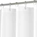 N&Y HOME RV Shower Curtain or Liner 36 x 64 inches with Magnets, Washable Fabric, Water Repellent, White Bathroom Curtains with Grommets, 36x64
