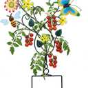 9 x WENTTUO Garden Stakes Decorative 30 INCH Garden Decor for Outside with Flowers Butterfly for Outdoor Patio Lawn Backyard