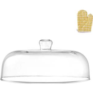12 inch Large Glass Microwave Splatter Cover for Food,5 inch Tall BPA-Free Non Toxic Non Plastic Microwave Lid Guard