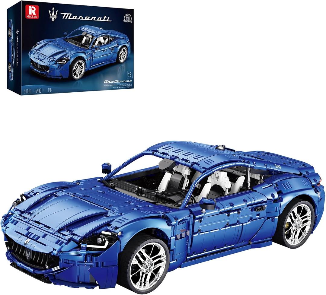 Reobrix Sports Car Building Blocks Set for Adults, 1:8 Vehicle Racing Car Toy Model Building Kit for Adult, 11010, Creative Gifts for Adults 14+ (5480PCS)