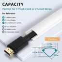ZhiYo Mini Corner Cord Hider for One Cord, Corner Cable Concealer, Wire Covers for Cords, Paintable Cord Cover, Cable Management Channel Raceway for Wall, Floor Baseboard, Ceiling, White