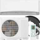 Mini Split AC/ Heating System, Energy Efficient Inverter AC Unit with 1 Ton Heat Pump, 12000 BTU Air Conditioner, Coverage Area Up to 750 Sq.Ft 115V