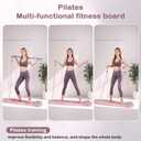 6-in-1 Foldable Pilates Board Reformer Kit, Portable Home Gym Equipment with Resistance Bands, Ab Board, Smart Timer & Phone Holder, Full Body Workout for Women