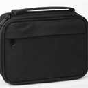 Black Zipper Pocket Microfiber Fabric Paper Back Bible Cover Case with Handle