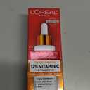 L'Oreal Paris Revitalift 12% Pure Vitamin C Serum, Brightening Serum For Face with Vitamin E, Salicylic Acid, 1 oz + Moisturizer Sample