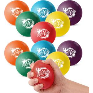 Jerify 12 Pcs Foam Dodgeball Set 3.5 Inch Soft Skin Playground Dodgeballs Bulk, Low Density Foam for Non Sting Dodgeball Sports Equipment for Kids and Adults