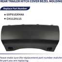 6XP91GXHAA Rear Trailer Hitch Cover Bezel Molding Compatible with Jeep Grand Cherokee L 2021-2025 CH1129115 Textured Hitch Cover Rear Bumper Lower Cover Panel