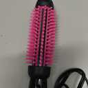 REVLON Silicone Bristle Heated Hair Styling Brush | Fast, Long Lasting Volume for Easy Styling | 1" Barrel for Full Body and Smooth Styles (Black/Pink)