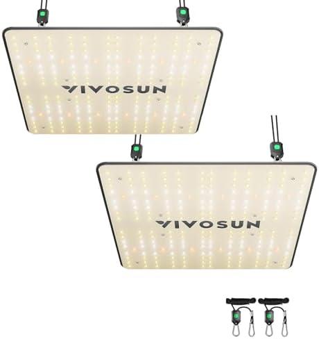 VIVOSUN 2-Pack VS1000E LED Grow Light with Full Spectrum Diodes, Sunlike Plant Light for Indoor Plants Seedling Veg and Bloom in 2x2/3x3 Grow Tents Greenhouses