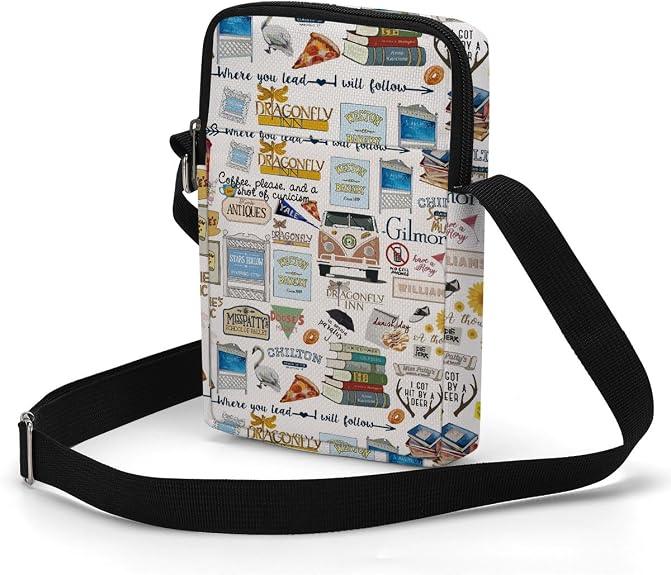 Funny Crossbody Bag, Sling Bag for Women, TV Show Inspired Gift Sunfower Book Merchandise for Fans Girls Friend Sister Friendship Birthday Christmas Small Messenger Bags Adjustable Strap Purses Bags