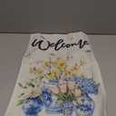 AVOIN colorlife Spring Summer Floral Welcome Garden Flag 12x18 Inch Double Sided Outside, Blue and White Chinoiserie Seasonal Yard Outdoor Flag