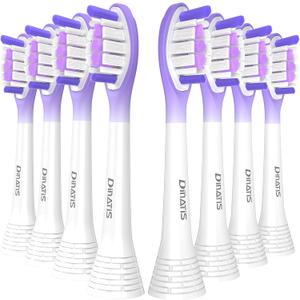 DINATIS 10 Pcs Replacement Toothbrush Heads for Philips Sonicare Electric Toothbrush C3 G3 W3,2/3 Series,ProtectiveClean 4100/5100/6100,ExpertClean 7500,DiamondClean 9300/9500,FlexCare,Click-On