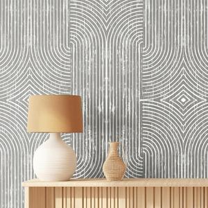 Neutral Peel and Stick Wallpaper Boho Removable Abstract Modern Contact Paper for Classroom Self Adhesive Wall Paper Peel and Stick Modern Bedroom Cabinet(Dark Brown,9.8 ft X 15.75 in)