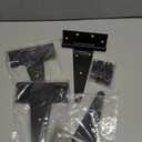 QCAA Stainless Steel Extra Heavy Tee Hinge, 6" x 2.5mm, with Stainless Screws & Hinge Pin, Black Coated, 4 Pack