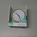 Equity 5" Silent Sweeping Quartz Metal Alarm Clock-Light Green (Model 20090)